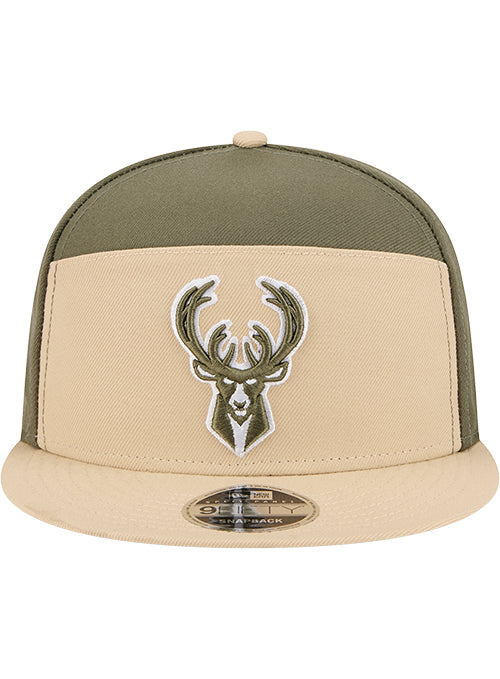 New Era 9Fifty Color Pack 2Tone Seven-Panel Milwaukee Bucks Snapback Hat-front