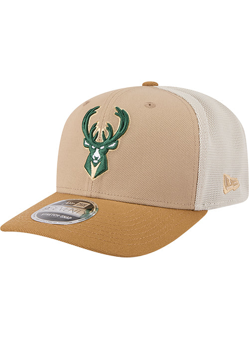 New Era 9Seventy 2-Tone Snap-Stretch Milwaukee Bucks Adjustable Trucker Hat-left