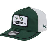 New Era Emblem Patch Golfer Milwaukee Bucks Adjustable Hat-left