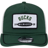 New Era Emblem Patch Golfer Milwaukee Bucks Adjustable Hat-front