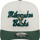 New Era 9Fifty A-Frame 2-Tone Chainstitch Milwaukee Bucks Snapback Hat