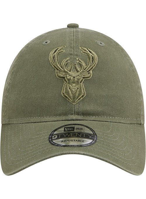 New Era 9Twenty Color Pack Olive Milwaukee Bucks Adjustable Hat-front