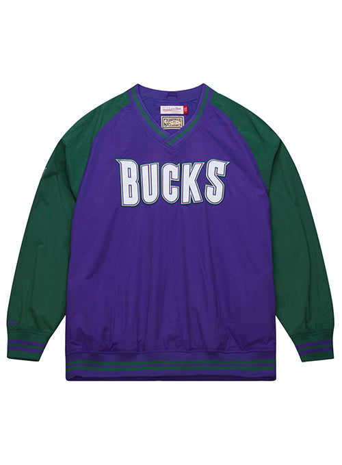 Mitchell & Ness HWC '93 Milwaukee Bucks Courts Windbreaker Pullover-front