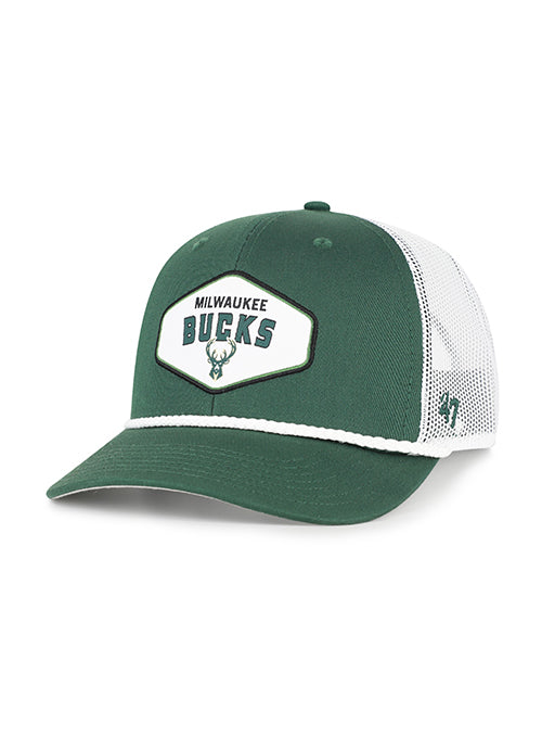 Youth '47 Brand Ace Out Milwaukee Bucks Trucker Snapback Hat-front