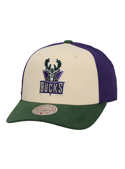 Mitchell & Ness HWC '93 Brushed Off Milwaukee Bucks Snapback Hat-left