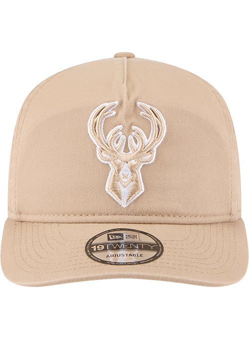 New Era 19Twenty Cream Milwaukee Bucks Snapback Hat-front