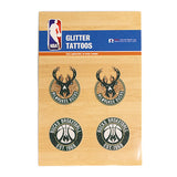 Rico Glitter Milwaukee Bucks 4-Pack Tattoo Set