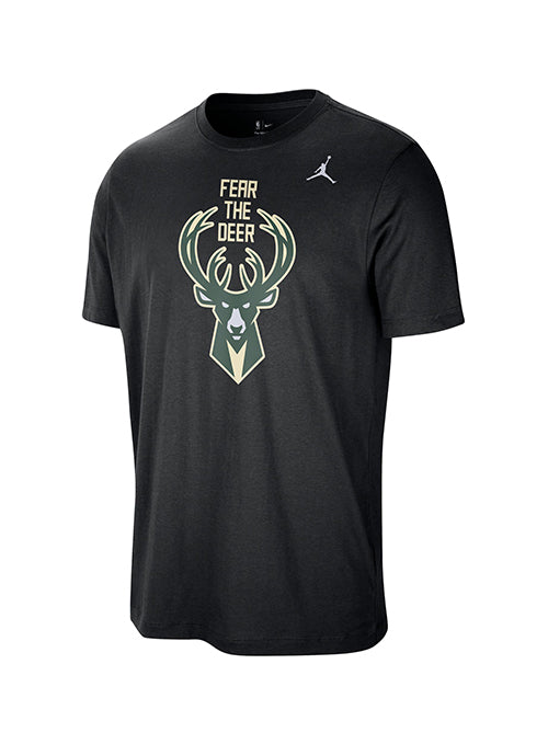 Jordan Fear the Deer Essential Milwaukee Bucks T-Shirt-Front