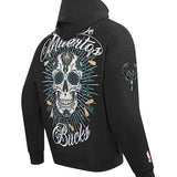 Pro Standard Dia De Muertos Milwaukee Bucks Hooded Sweatshirt-angled back