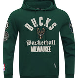 Pro Standard Modern Original Green Milwaukee Bucks Hooded Sweatshirt-front