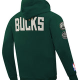 Pro Standard Modern Original Green Milwaukee Bucks Hooded Sweatshirt-angled back