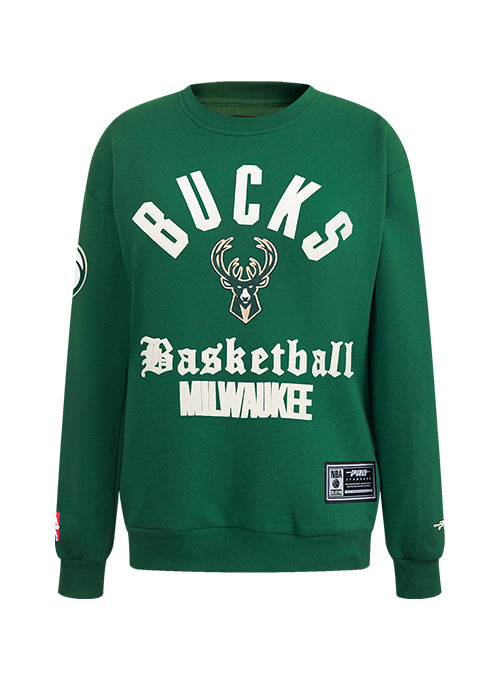 Women's Pro Standard Modern Original Milwaukee Bucks Crewneck Sweatshirt-front