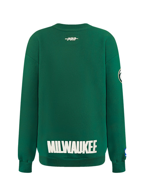 Women's Pro Standard Modern Original Milwaukee Bucks Crewneck Sweatshirt-back