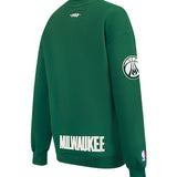 Women's Pro Standard Modern Original Milwaukee Bucks Crewneck Sweatshirt-angled back