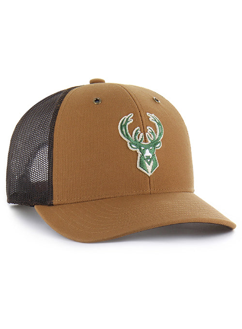 '47 Brand x Carhartt Brown Milwaukee Bucks Trucker Snapback Hat-right