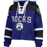 Women's '47 Brand 2024-25 City Edition Lacer Cropped Hooded Sweatshirt-front