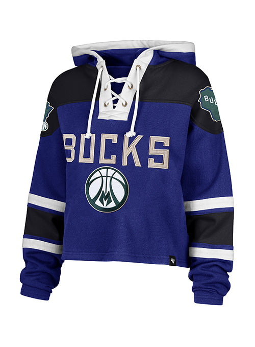 Women's '47 Brand 2024-25 City Edition Lacer Cropped Hooded Sweatshirt-front