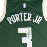 Signed Nike 2022 Icon Edition Kevin Porter Jr. Milwaukee Bucks Swingman Jersey-signature