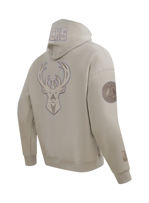 Pro Standard Neutral Giannis Antetokounmpo Milwaukee Bucks Sweatshirt-angled back