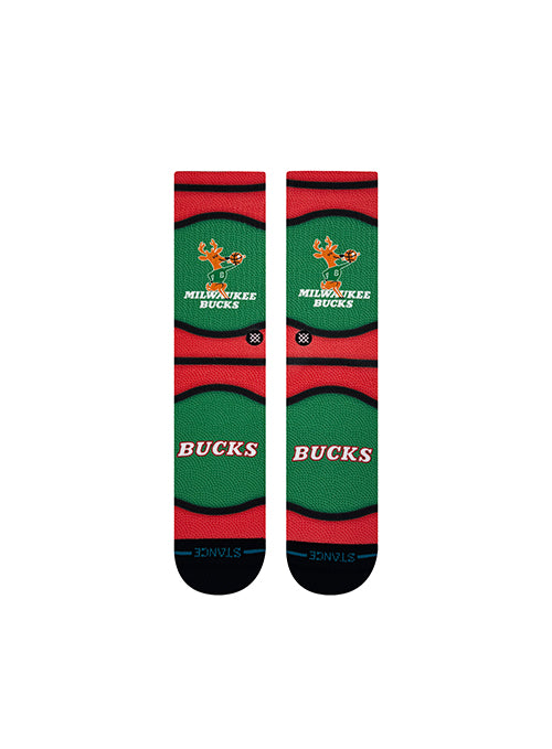 Stance HWC '68 Mini Ball Milwaukee Bucks Crew Sock-front