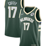 Nike 2022 Icon Edition Amir Coffey Milwaukee Bucks Swingman Jersey-COLLAGE