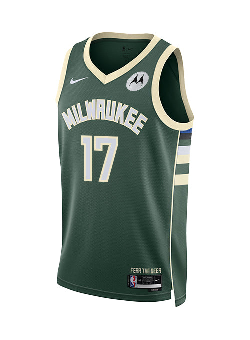 Nike 2022 Icon Edition Amir Coffey Milwaukee Bucks Swingman Jersey-FRONT