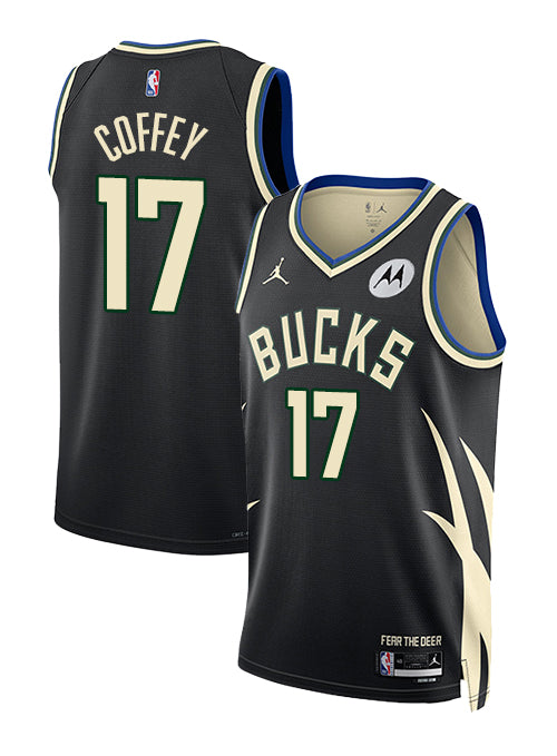 Jordan 2022 Statement Edition Amir Coffey Milwaukee Bucks Swingman Jersey-COLLAGE