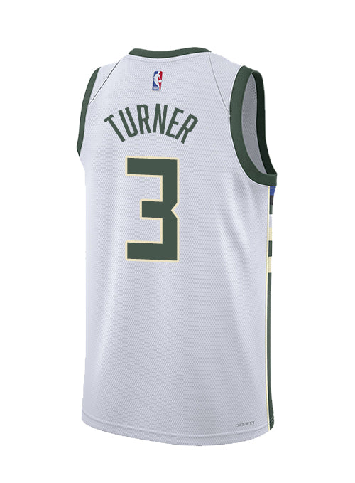 Nike 2022 Association Edition Myles Turner Milwaukee Bucks Swingman Jersey-back