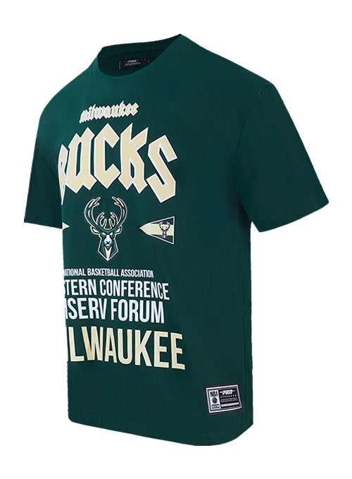 Pro Standard Concert Tour Milwaukee Bucks T-Shirt-angled front