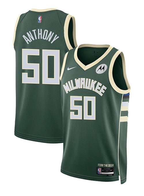 Nike 2022 Icon Edition Cole Anthony Milwaukee Bucks Swingman Jersey-COLLAGE