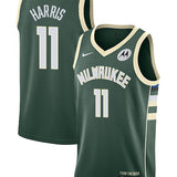 Nike 2022 Icon Edition Gary Harris Milwaukee Bucks Swingman Jersey-collage