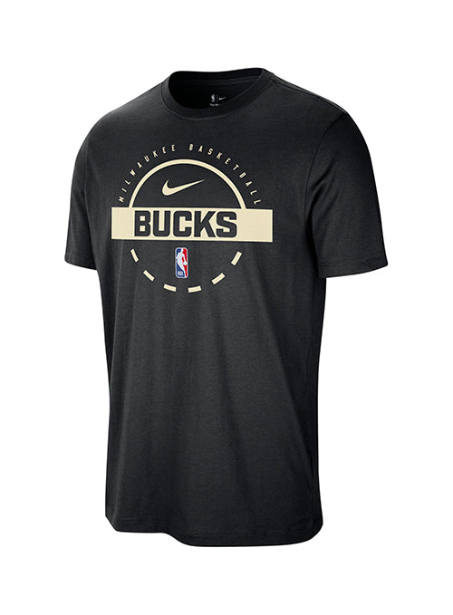Nike 2025-26 Black Milwaukee Bucks Practice T-Shirt-front