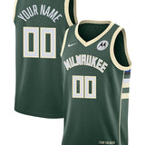 Nike 2022 Icon Edition Custom Milwaukee Bucks Swingman Jersey-collage