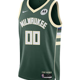 Nike 2022 Icon Edition Custom Milwaukee Bucks Swingman Jersey-front