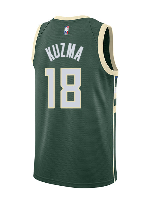 Nike 2022 Icon Edition Kyle Kuzma Milwaukee Bucks Swingman Jersey-BACK