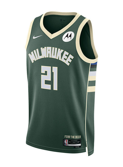 Youth Nike 2022 Icon Edition Jrue Holiday Milwaukee Bucks Swingman Jersey