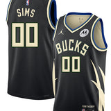 Jordan 2022 Statement Edition Jericho Sims Milwaukee Bucks Swingman Jersey-COLLAGE