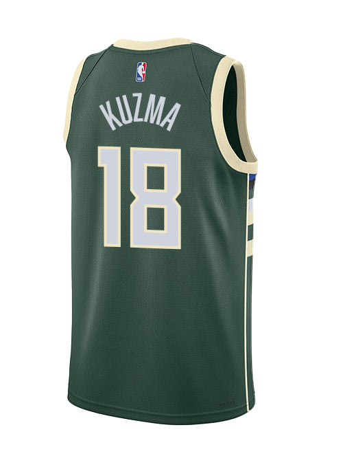 Nike 2022 Icon Edition Kyle Kuzma Milwaukee Bucks Swingman Jersey-back