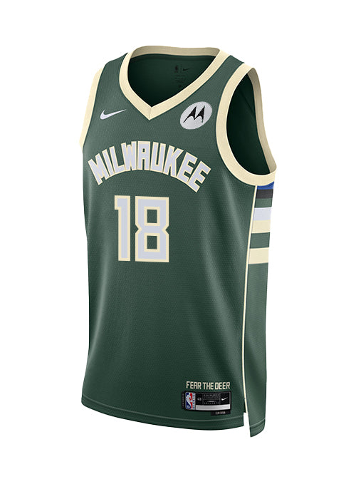 Nike 2022 Icon Edition Kyle Kuzma Milwaukee Bucks Swingman Jersey-front