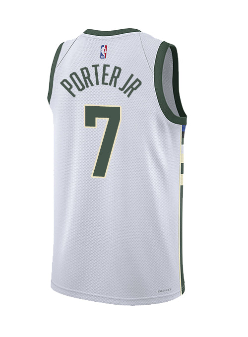 Nike 2022 Association Edition Kevin Porter Jr Milwaukee Bucks Swingman Jersey-BACK