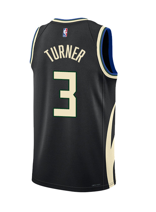 Jordan 2022 Statement Edition Myles Turner Milwaukee Bucks Swingman Jersey-BACK