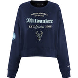 Women's Pro Standard Seersucker Milwaukee Bucks Crewneck Sweatshirt-front