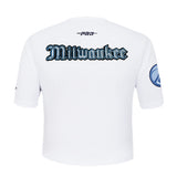 Women's Pro Standard Seersucker Milwaukee Bucks Slim T-Shirt-back