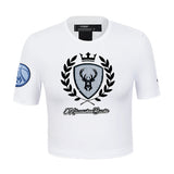 Women's Pro Standard Seersucker Milwaukee Bucks Slim T-Shirt-front