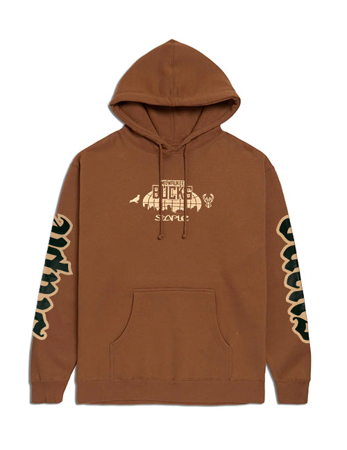Bucks In Six x Staple Birds of a Feather Milwaukee Bucks Hooded Sweatshirt-front