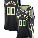 Jordan 2022 Statement Edition Custom Milwaukee Bucks Swingman Jersey-collage