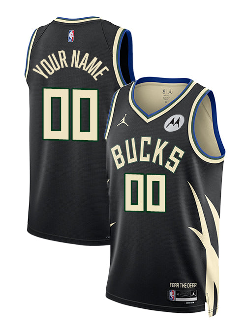 Jordan 2022 Statement Edition Custom Milwaukee Bucks Swingman Jersey-collage