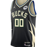 Jordan 2022 Statement Edition Custom Milwaukee Bucks Swingman Jersey-front