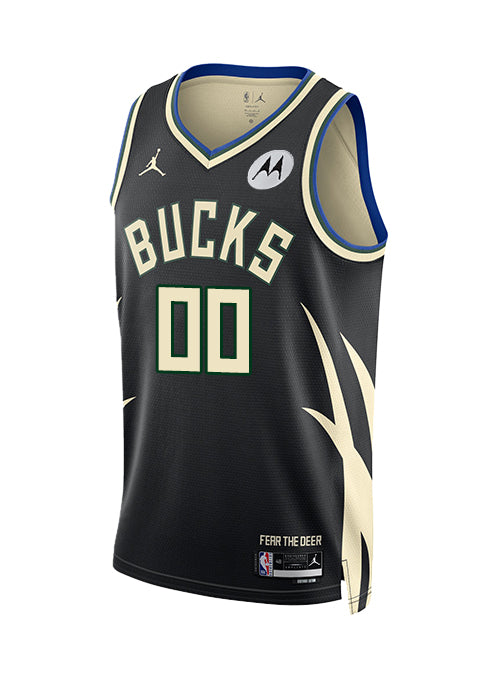 Jordan 2022 Statement Edition Custom Milwaukee Bucks Swingman Jersey-front