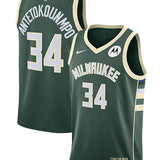 Nike 2022 Icon Edition Giannis Antetokounmpo Milwaukee Bucks Swingman Jersey-Collage